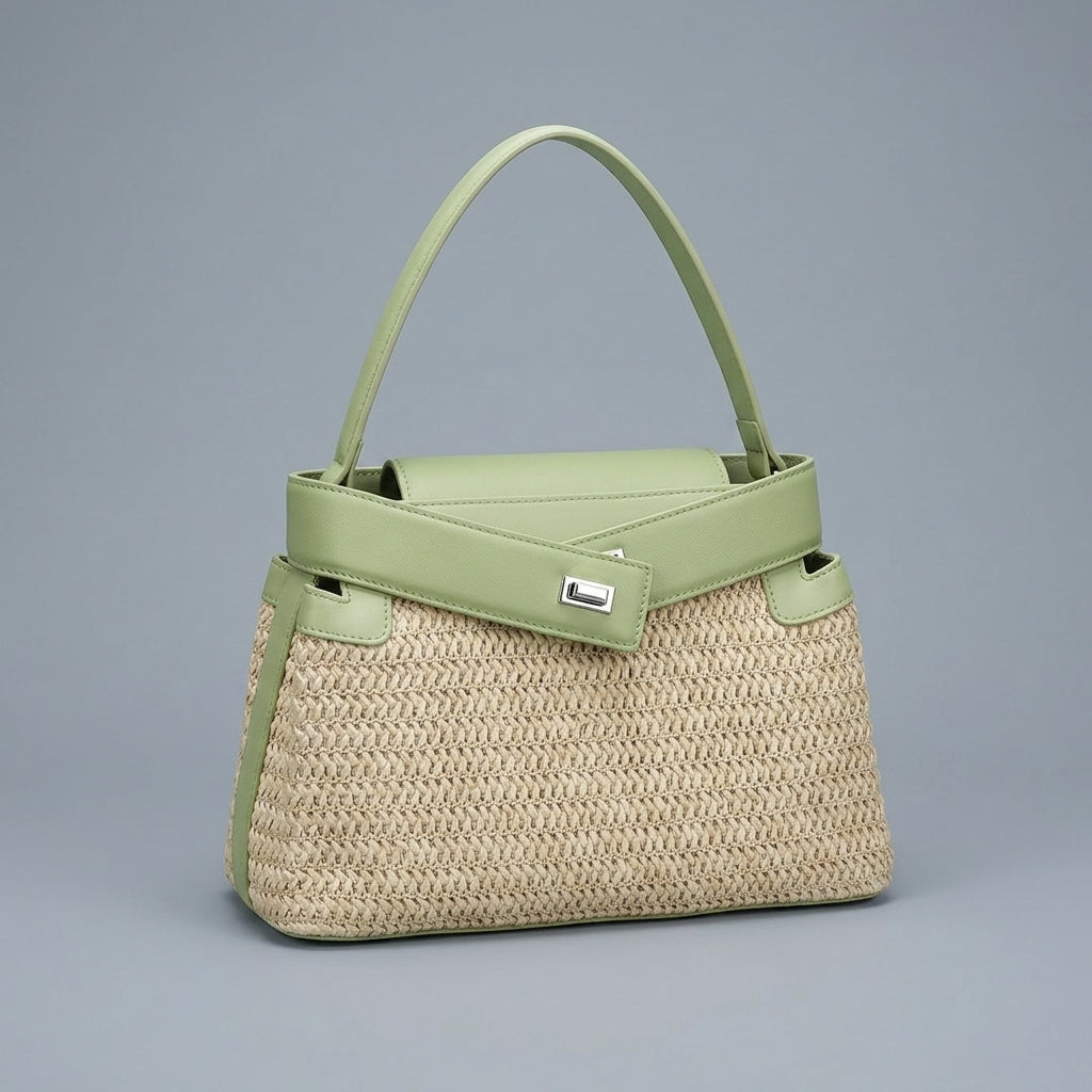 Tallulah - Woven Top Handle Bag