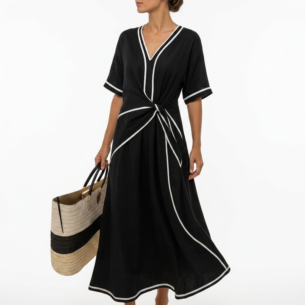 Colette Twist-Front Maxi Dress