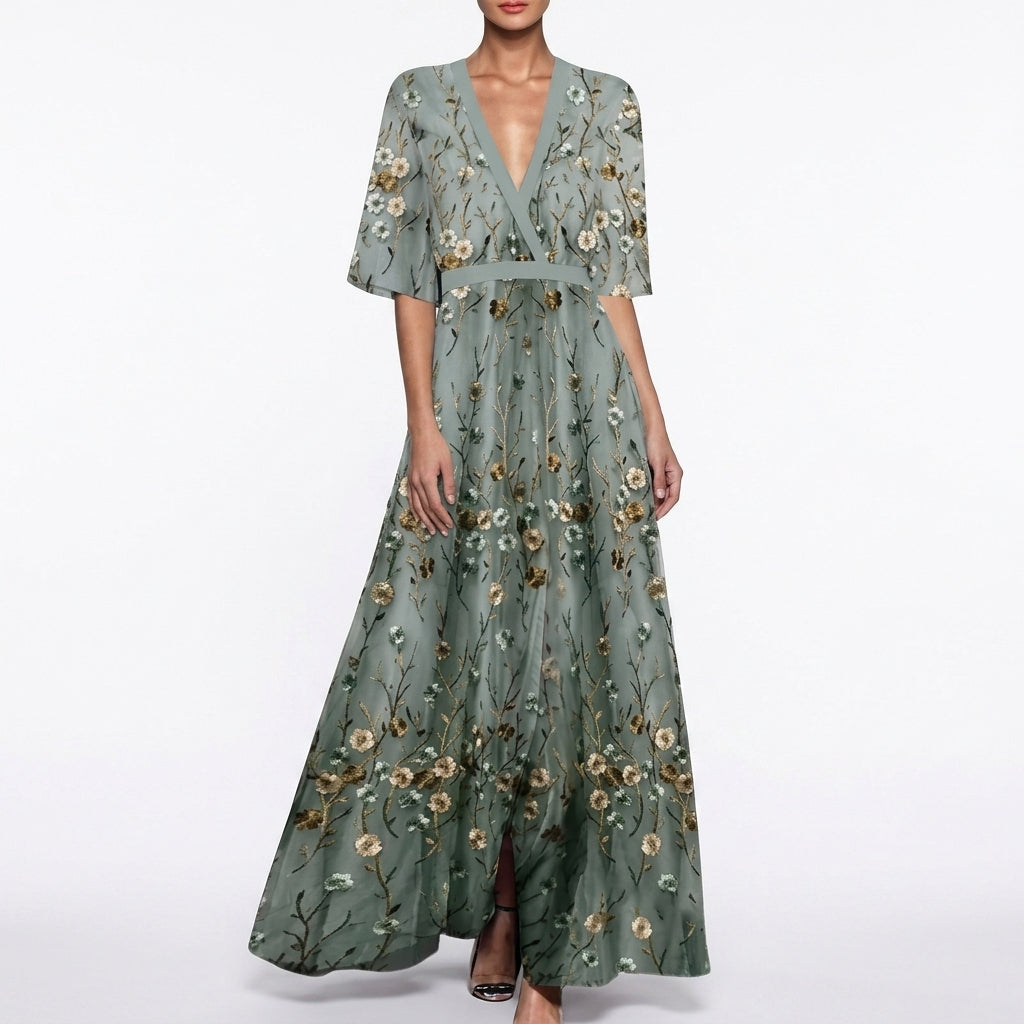 Beatrix Embroidered Maxi Dress