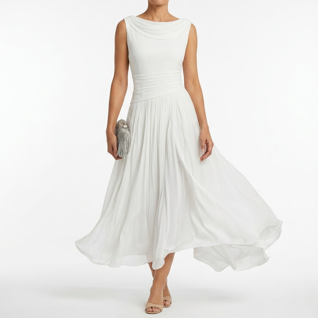 Odette Pleated Midi Dress