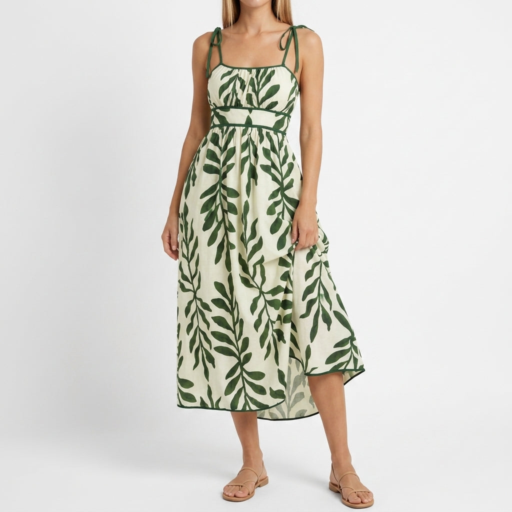 Odette Palm Dress