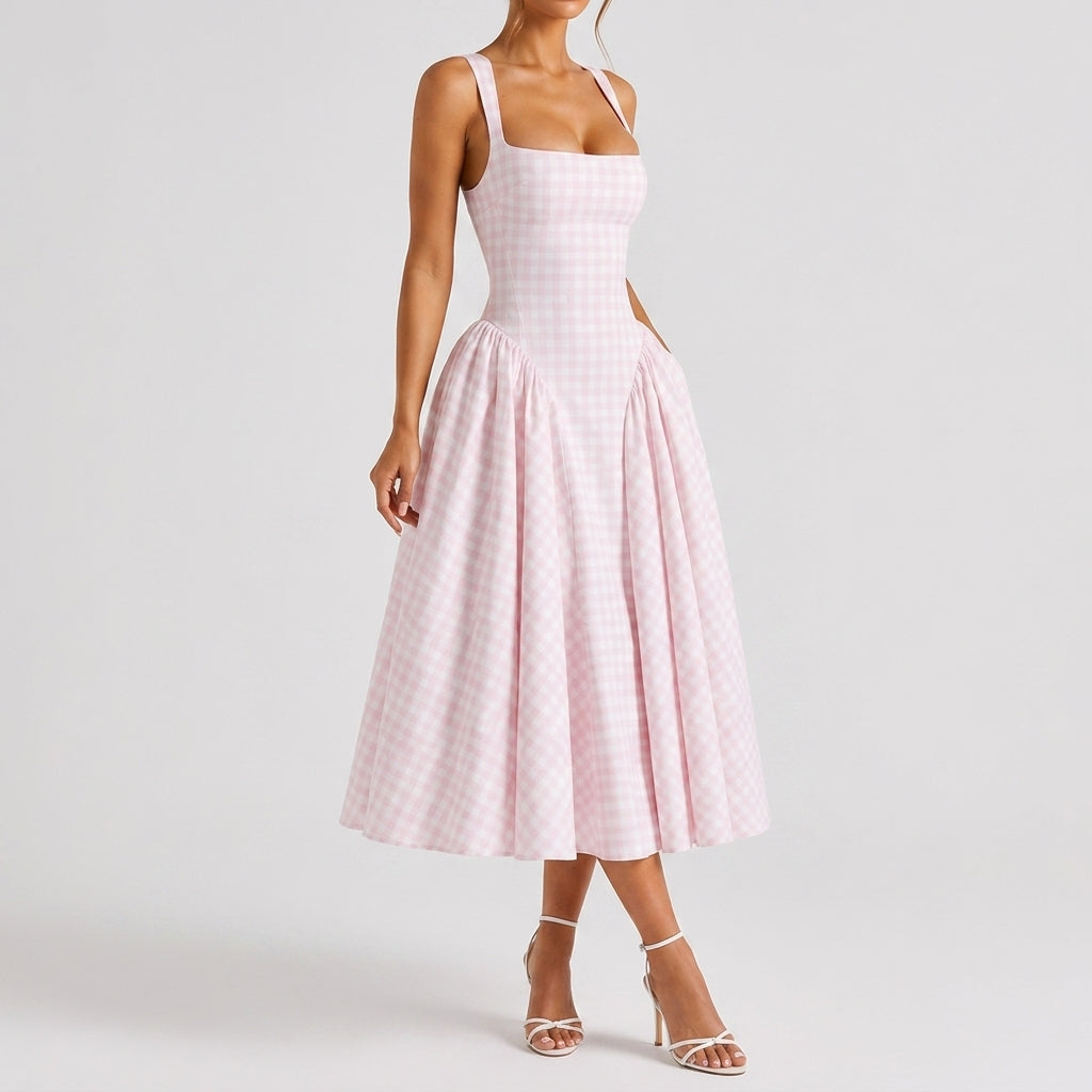 Ottilie Gingham Midi Dress