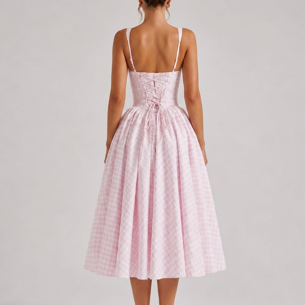 Ottilie Gingham Midi Dress