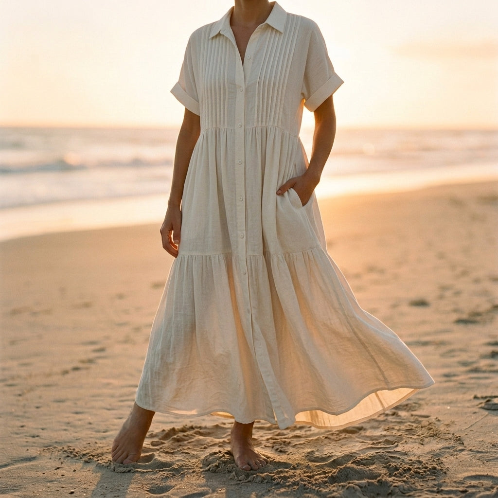 Elodie Cotton Linen Dress