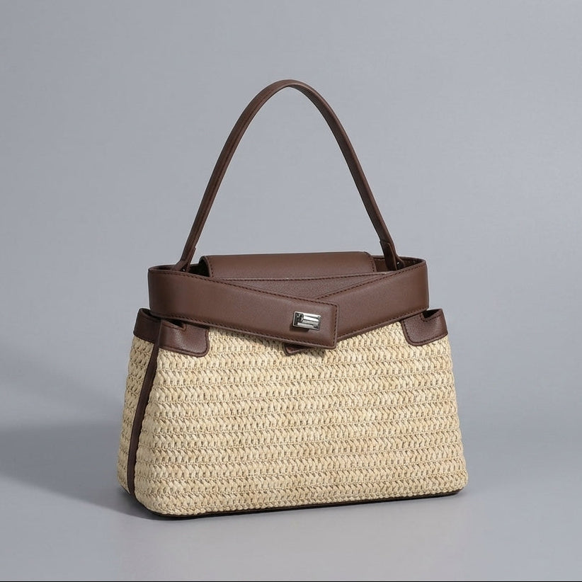 Tallulah - Woven Top Handle Bag