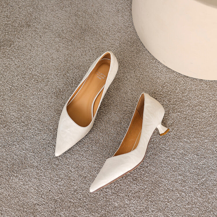 Verrine Leather Low Pumps