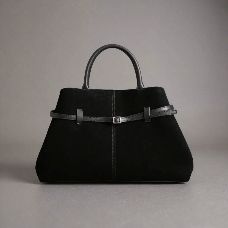 Rosamund - Structured Faux Suede Tote Bag