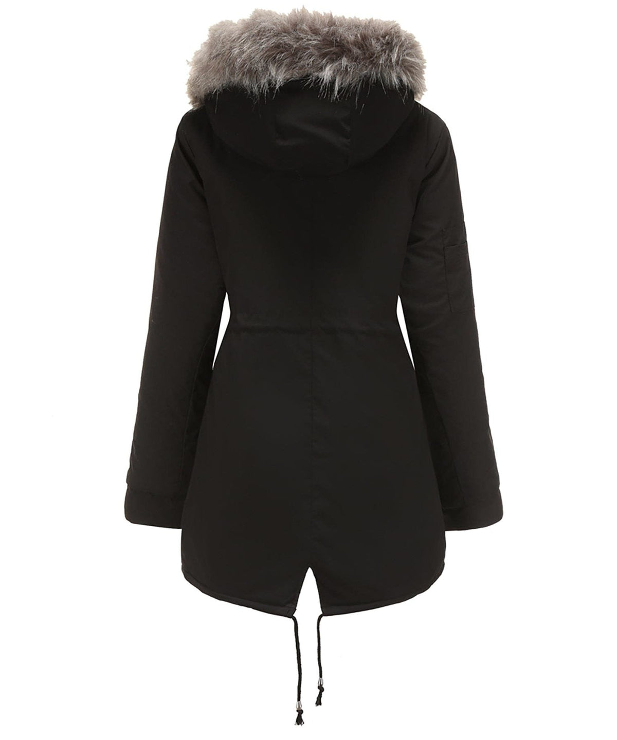 Hooded Parka with Faux Fur Trim and Fleece Lining