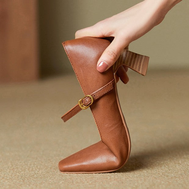 Orvane Mary Jane Leather Pumps