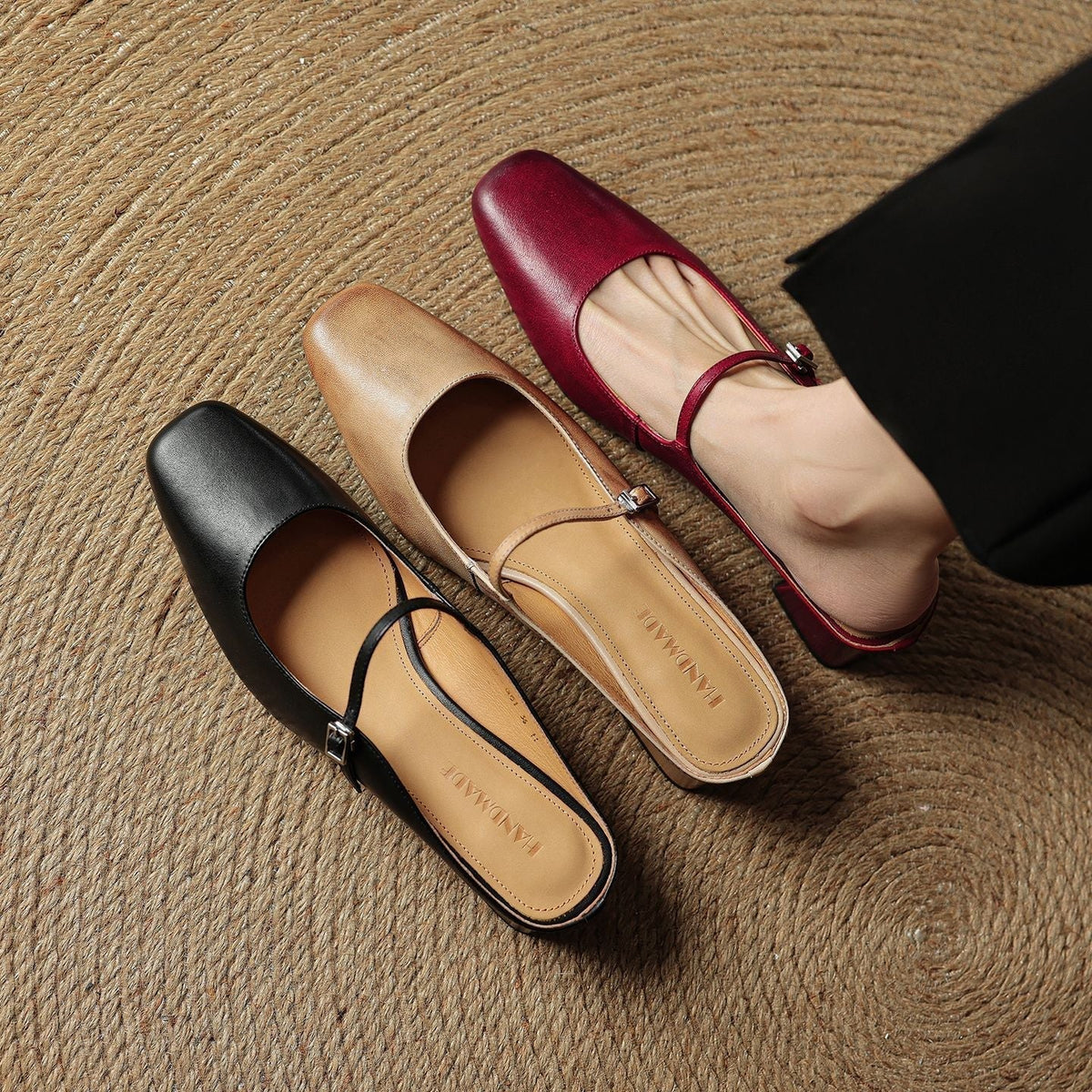 Meyra Leather Mules