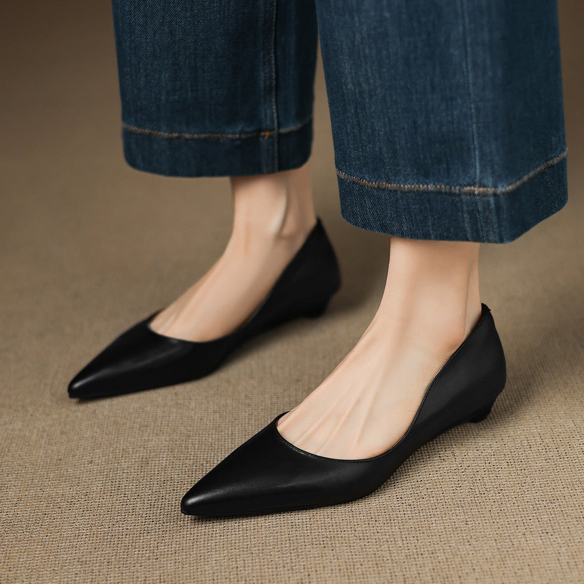 Arla Genuine Leather Flats