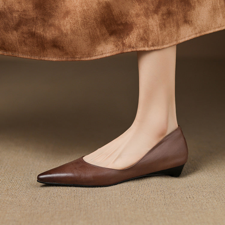Arla Genuine Leather Flats
