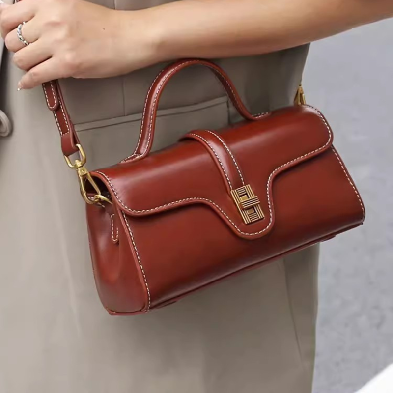 Margot - Structured Top Handle Satchel Bag