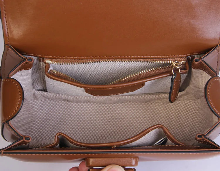 Imogen - Bamboo-Effect Top Handle Saddle Bag
