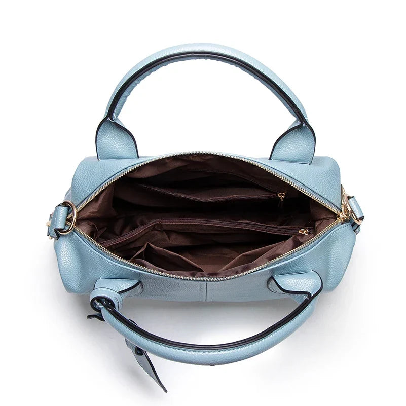Cecilia - Structured Vegan Leather Bowler Bag