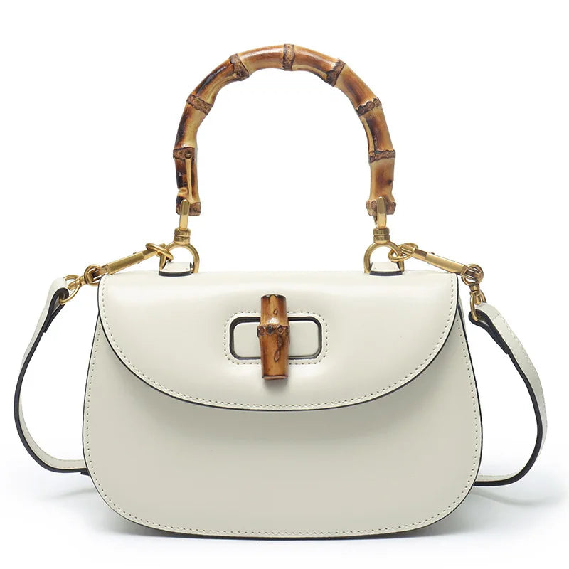 Imogen - Bamboo-Effect Top Handle Saddle Bag