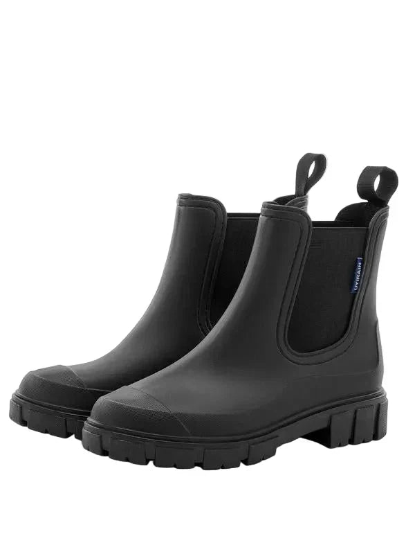 Waterproof Chelsea Rain Boots with Chunky Lug Sole