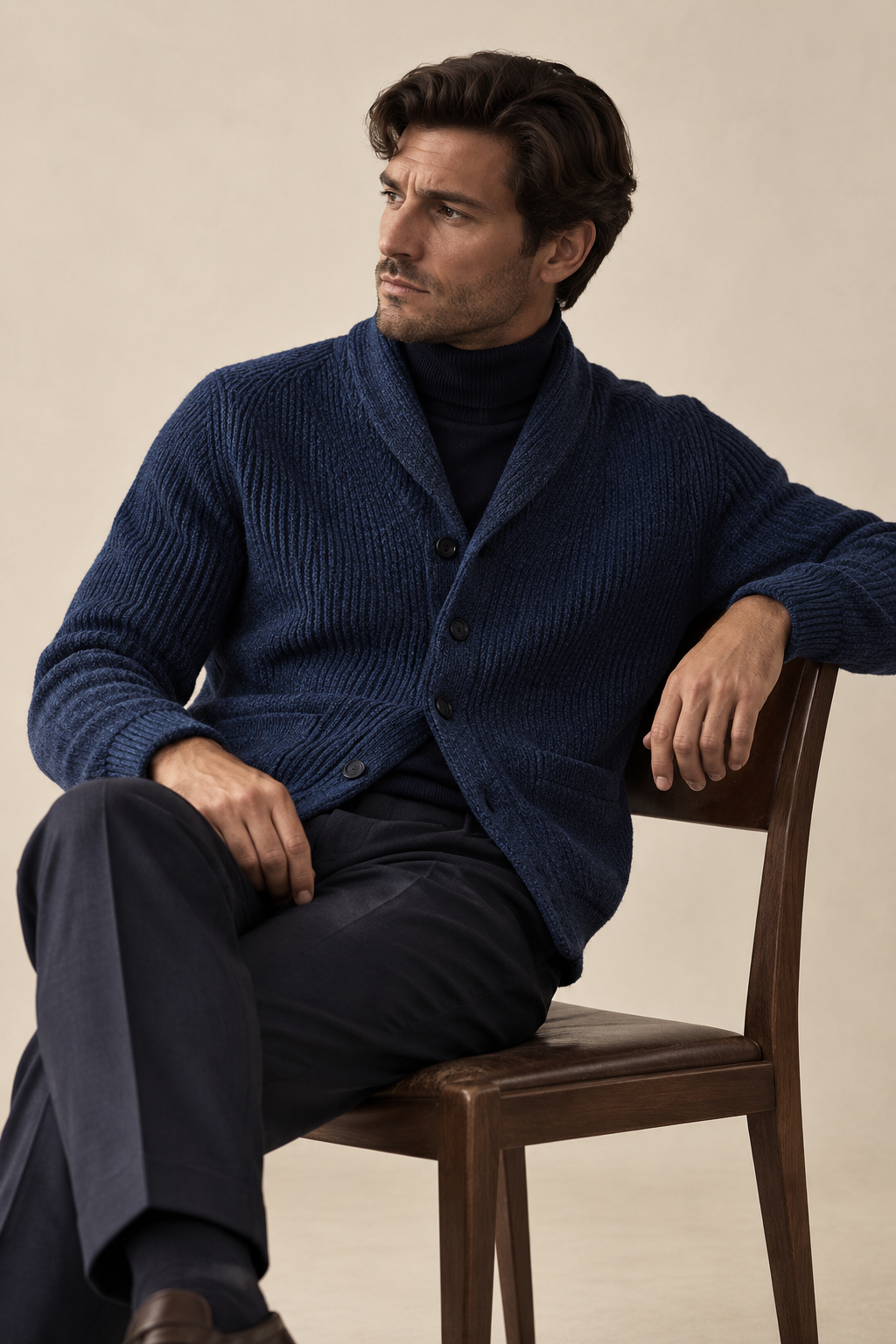 Mens Thickened Cardigan