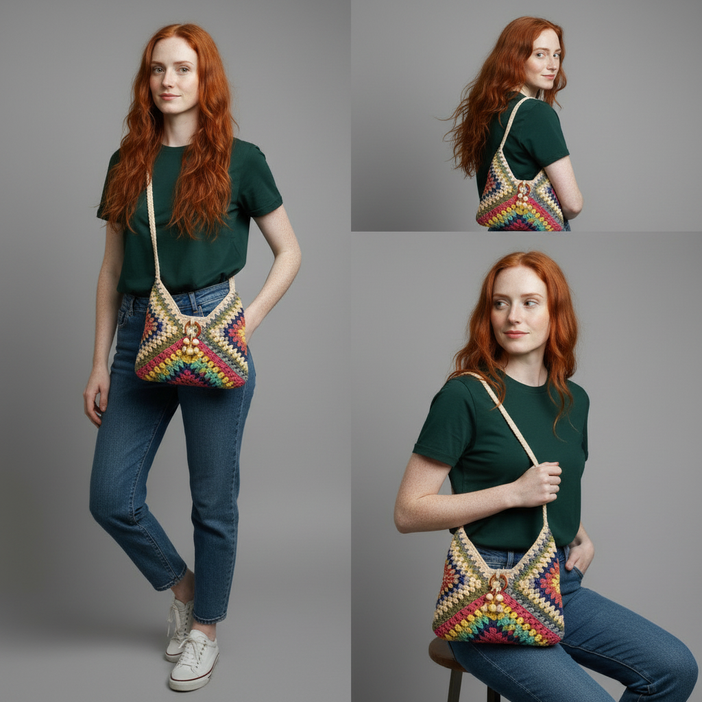 Esme - Crochet Shoulder Bag