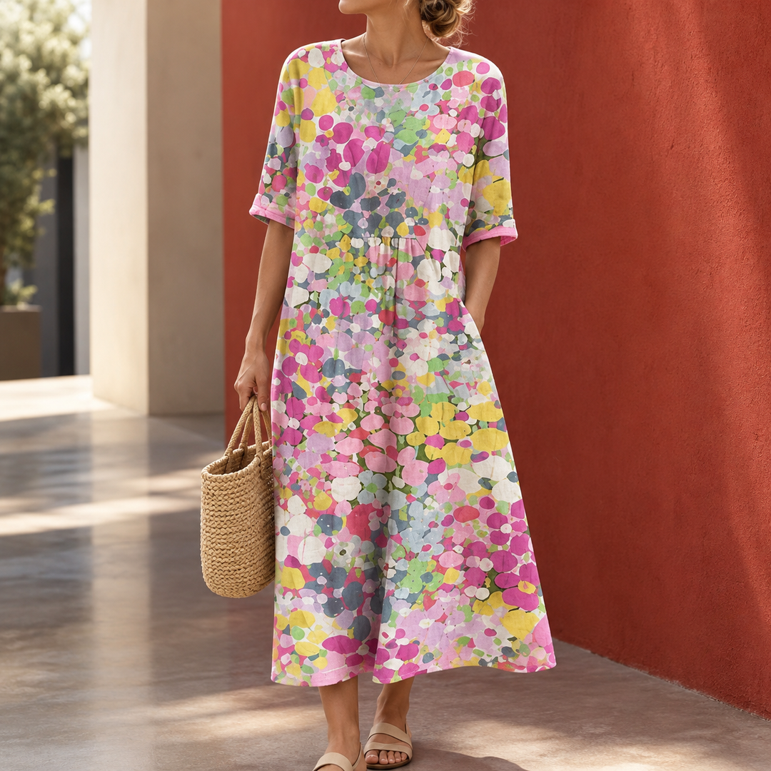 Blair-Pearl Printed Midi Dress