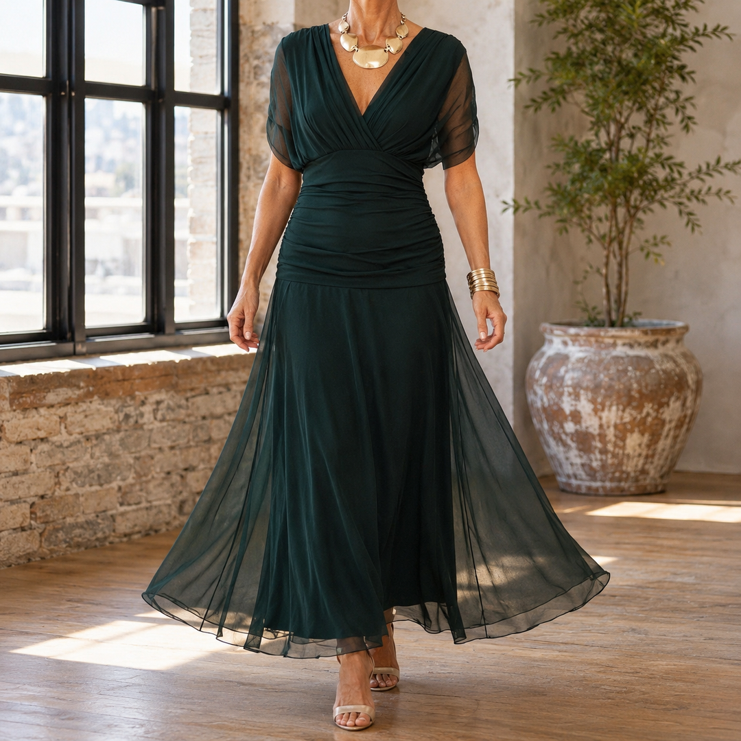 Lydia-Hope Draped Maxi Dress