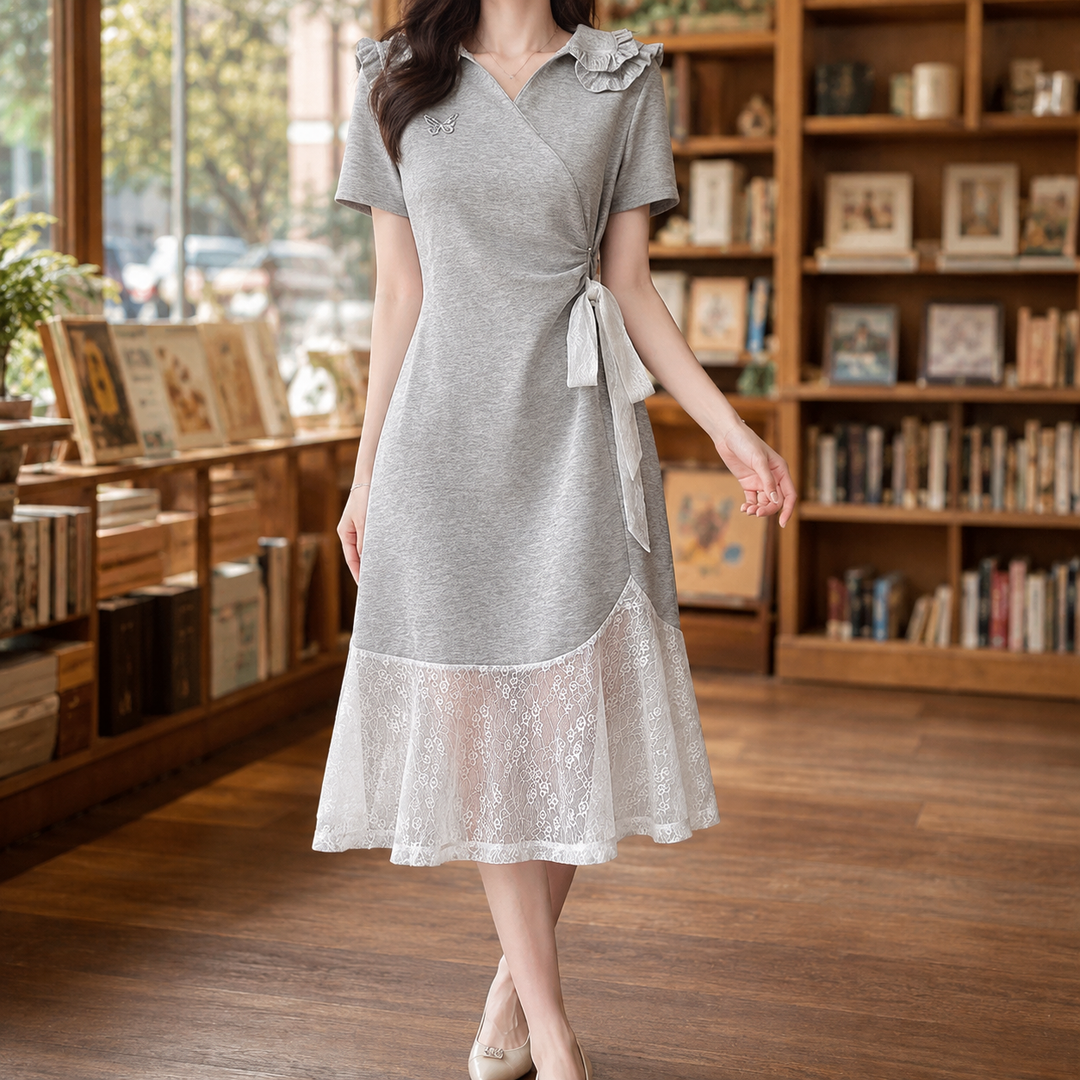 Odalys Lace-Panel Dress