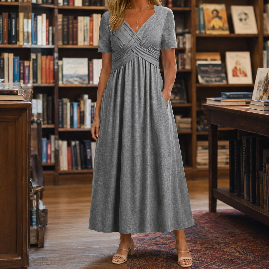 Mireille-Jane Surplice Midi Dress