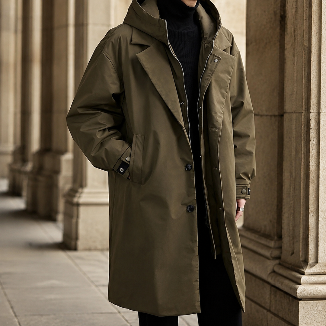 Roman Hooded Overcoat