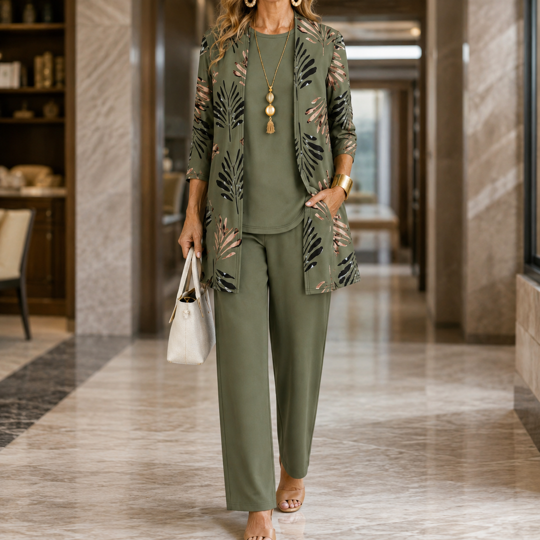 Celeste Printed Pants Set