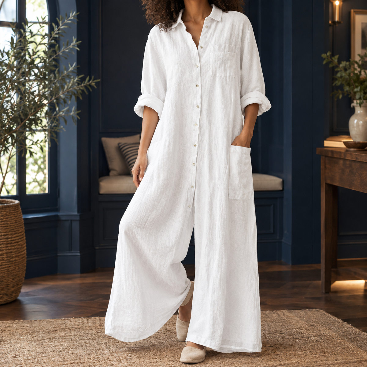 Ancelin-Belle Wide Leg Jumpsuit