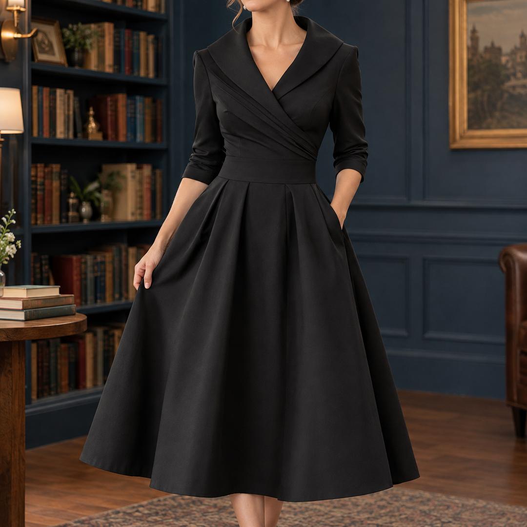 Mercedes-Eve Wrap Midi Dress