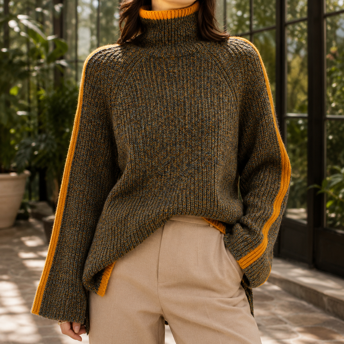 Romy-Pearl Turtleneck Sweater