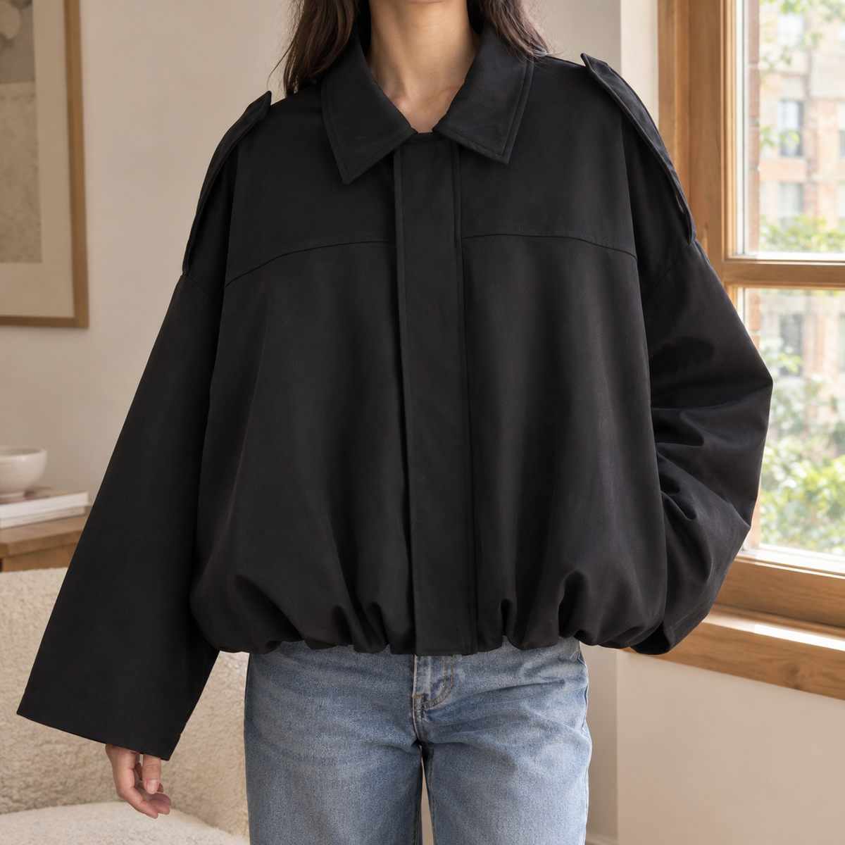 Amabel Cropped Bomber Jacket