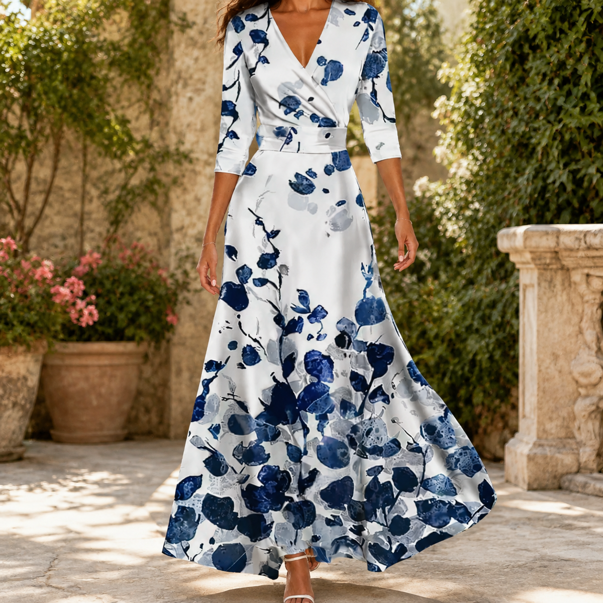 Adriana Wrap Maxi Dress