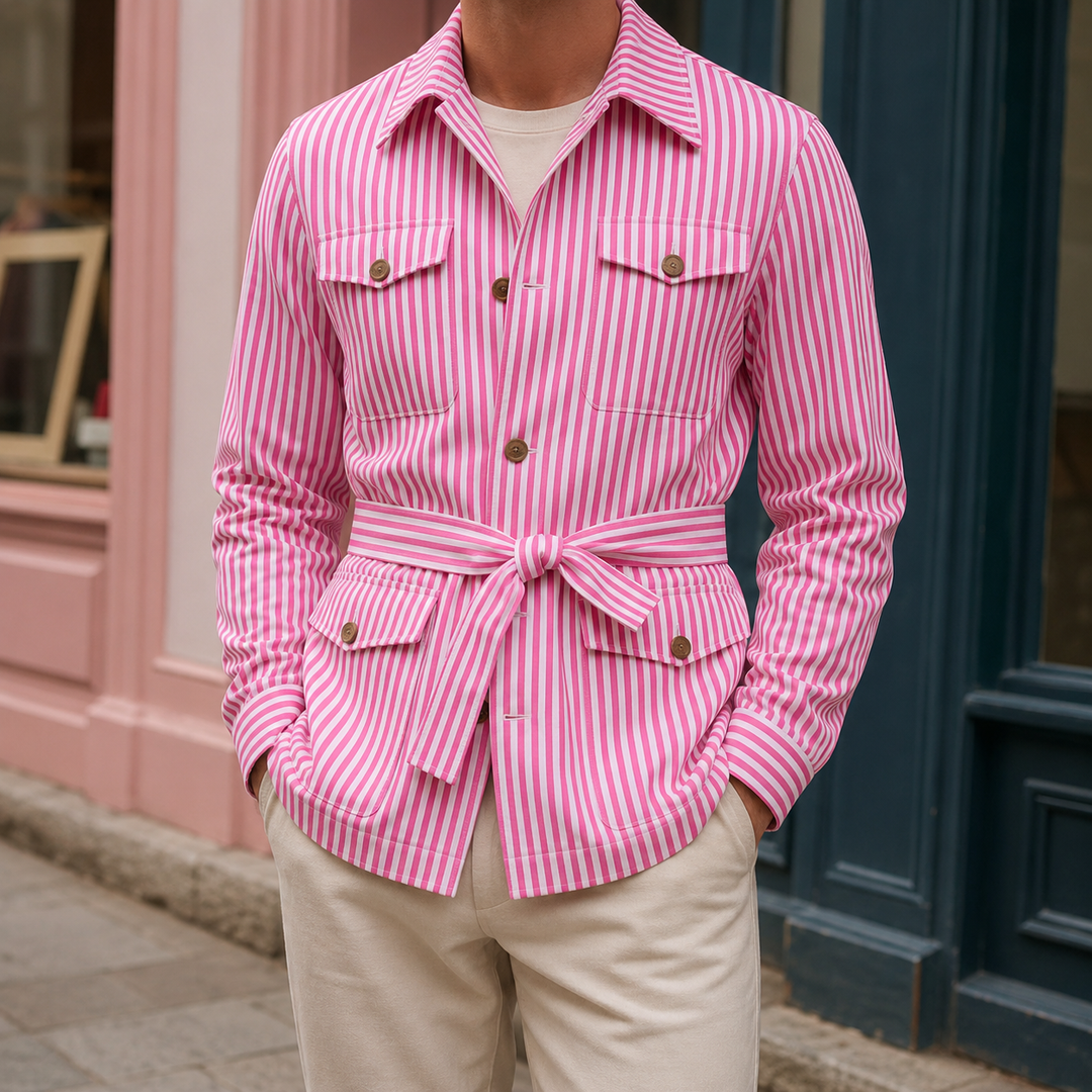 Tristan Striped Safari Jacket