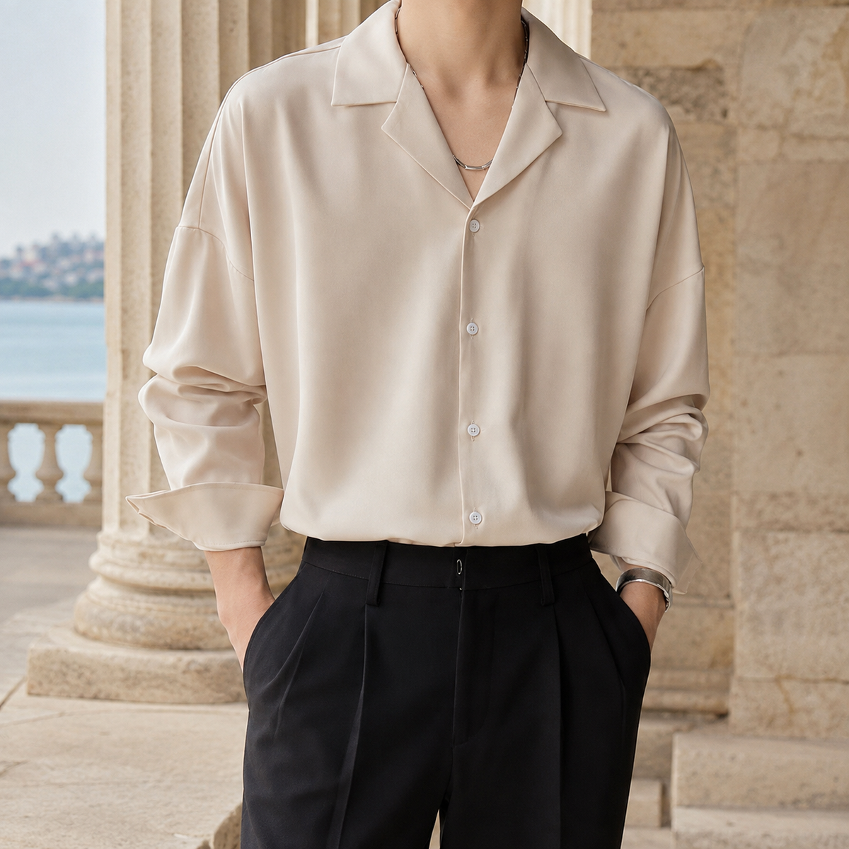 Aubin Cuban Collar Shirt