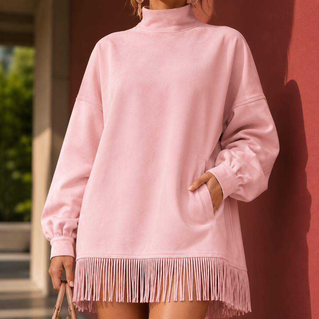 Marisol-Rose Fringe Mini Dress
