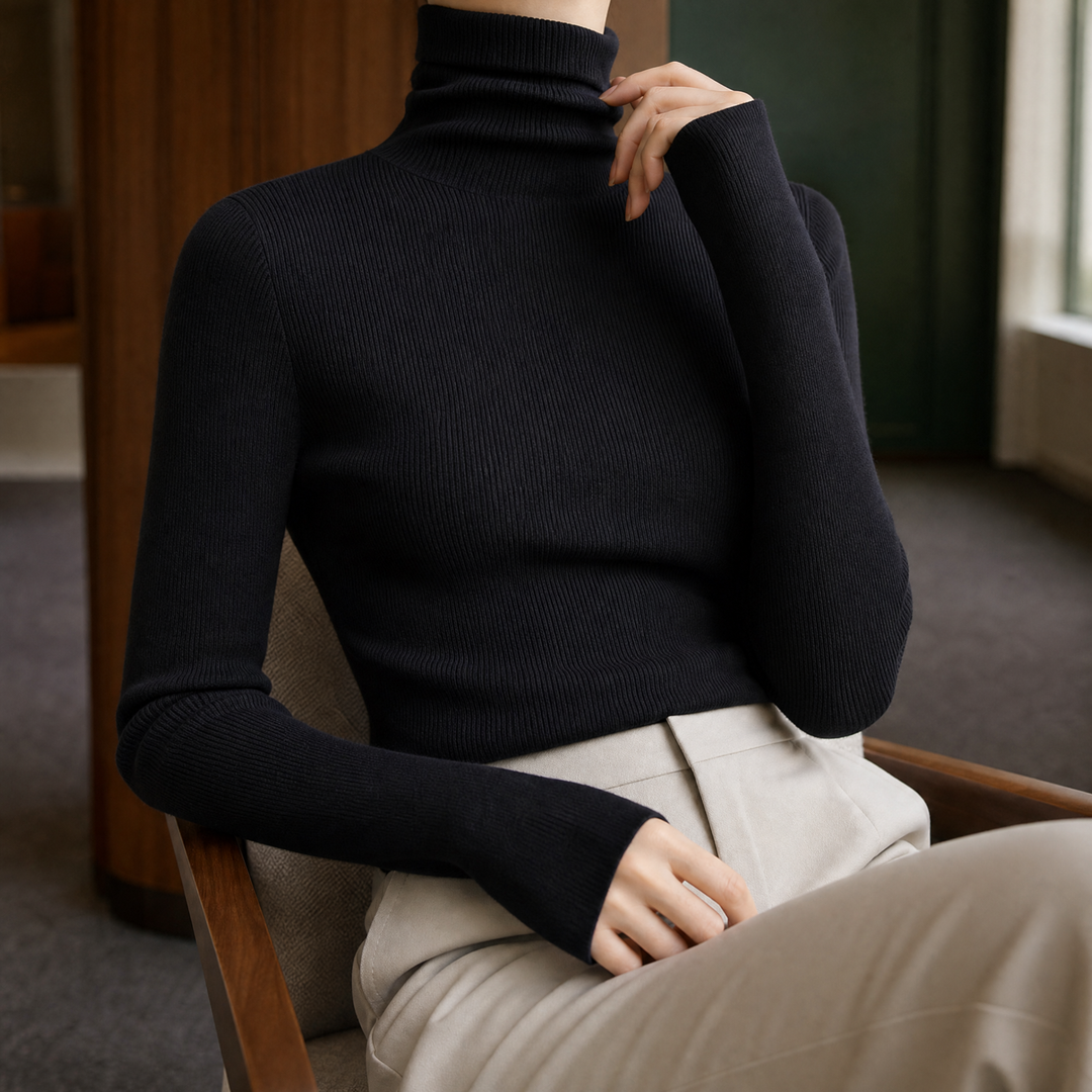 Tiffany Ribbed Turtleneck