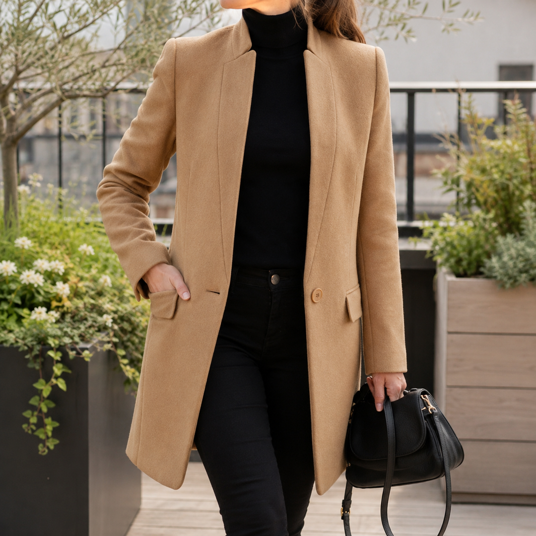 Seraphina-Kate Mandarin Collar Coat