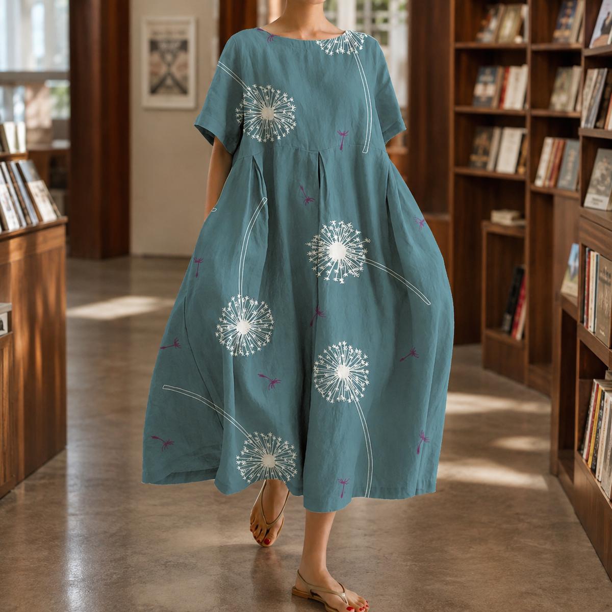 Bernadette-Sage Dandelion Dress