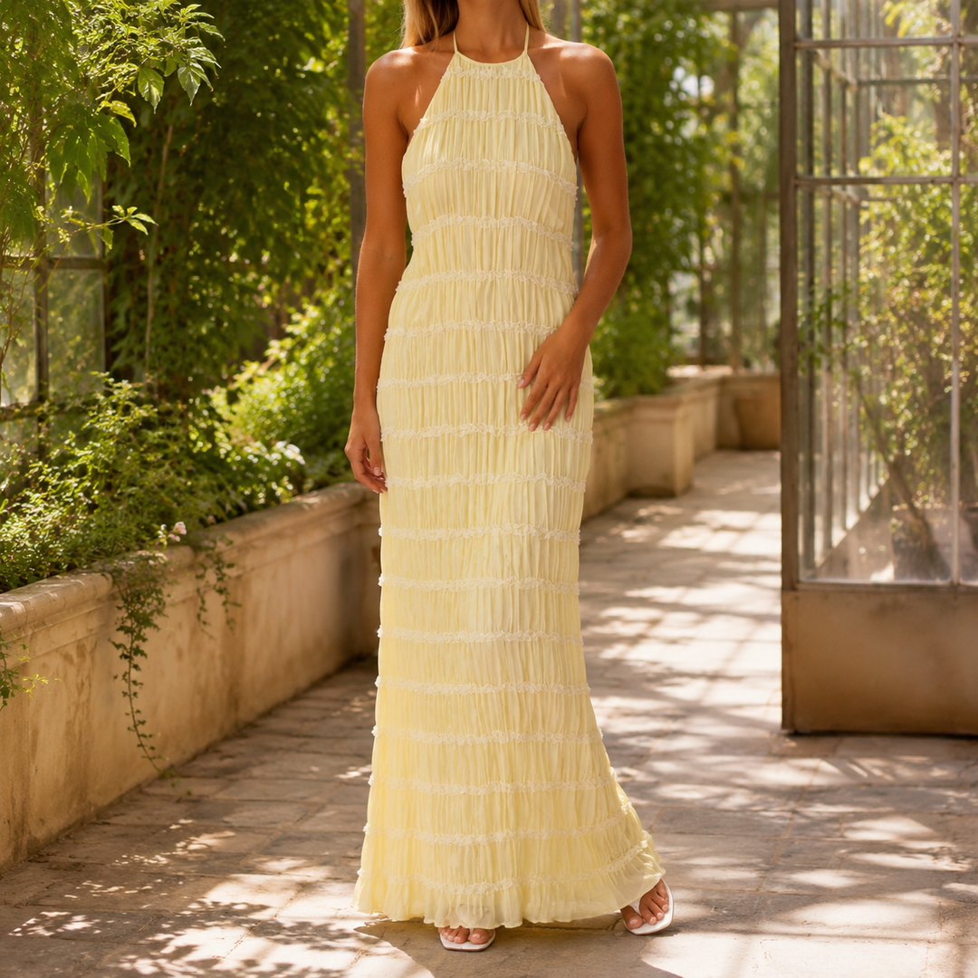 Clara-Skye Halter Maxi Dress