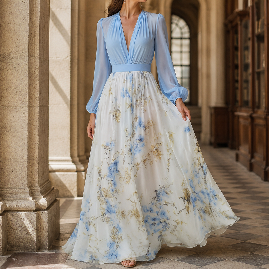 Marisol-Lane Plunge Maxi Dress