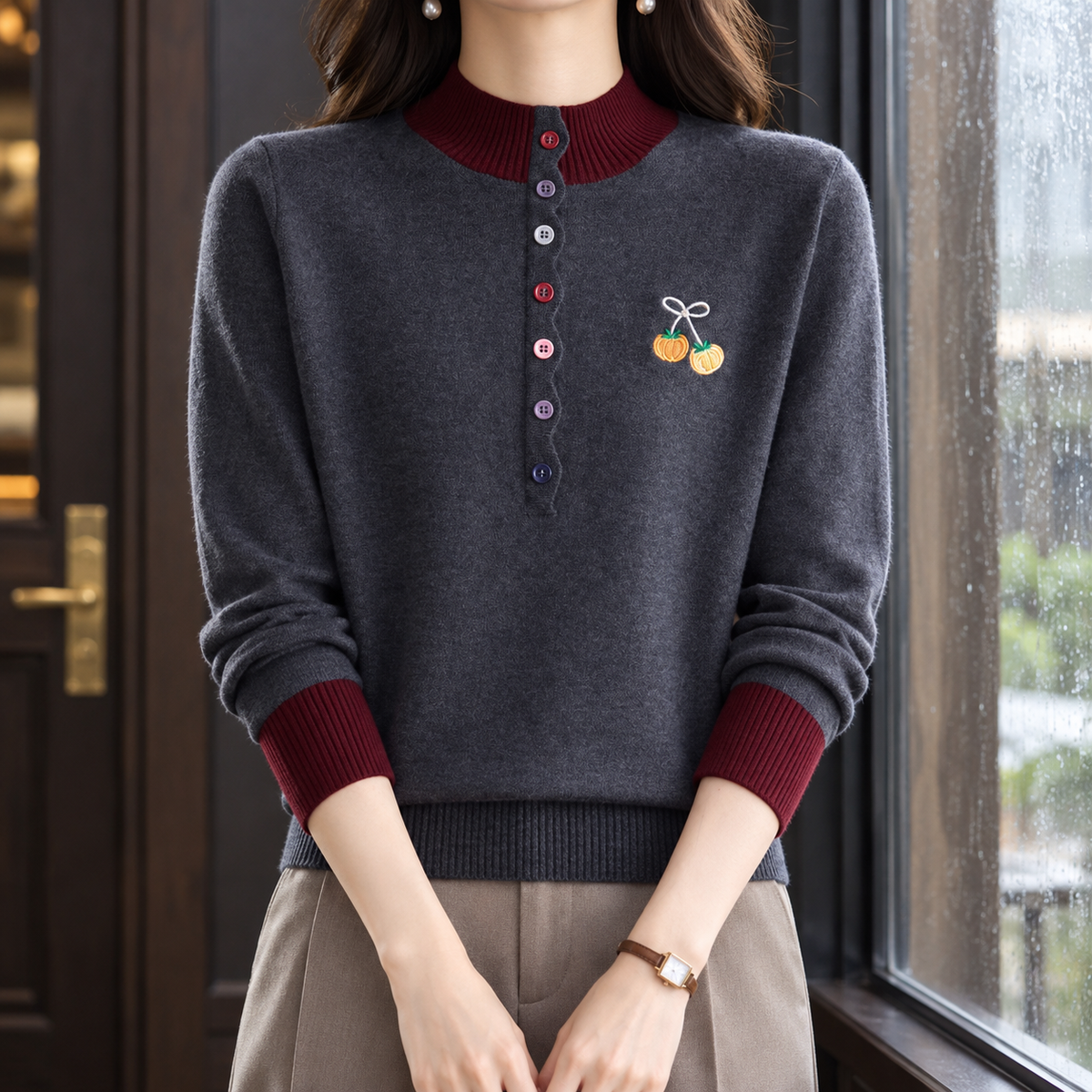Ashley-Hope Mock Neck Sweater