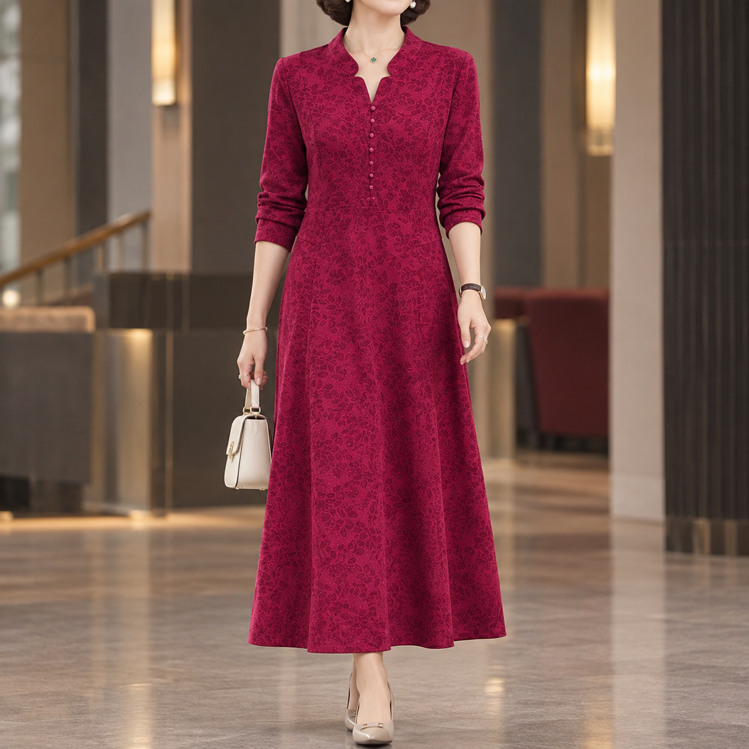 Aline Jacquard Midi Dress