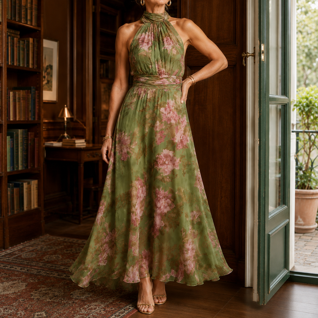 Oriana Halter Maxi Dress