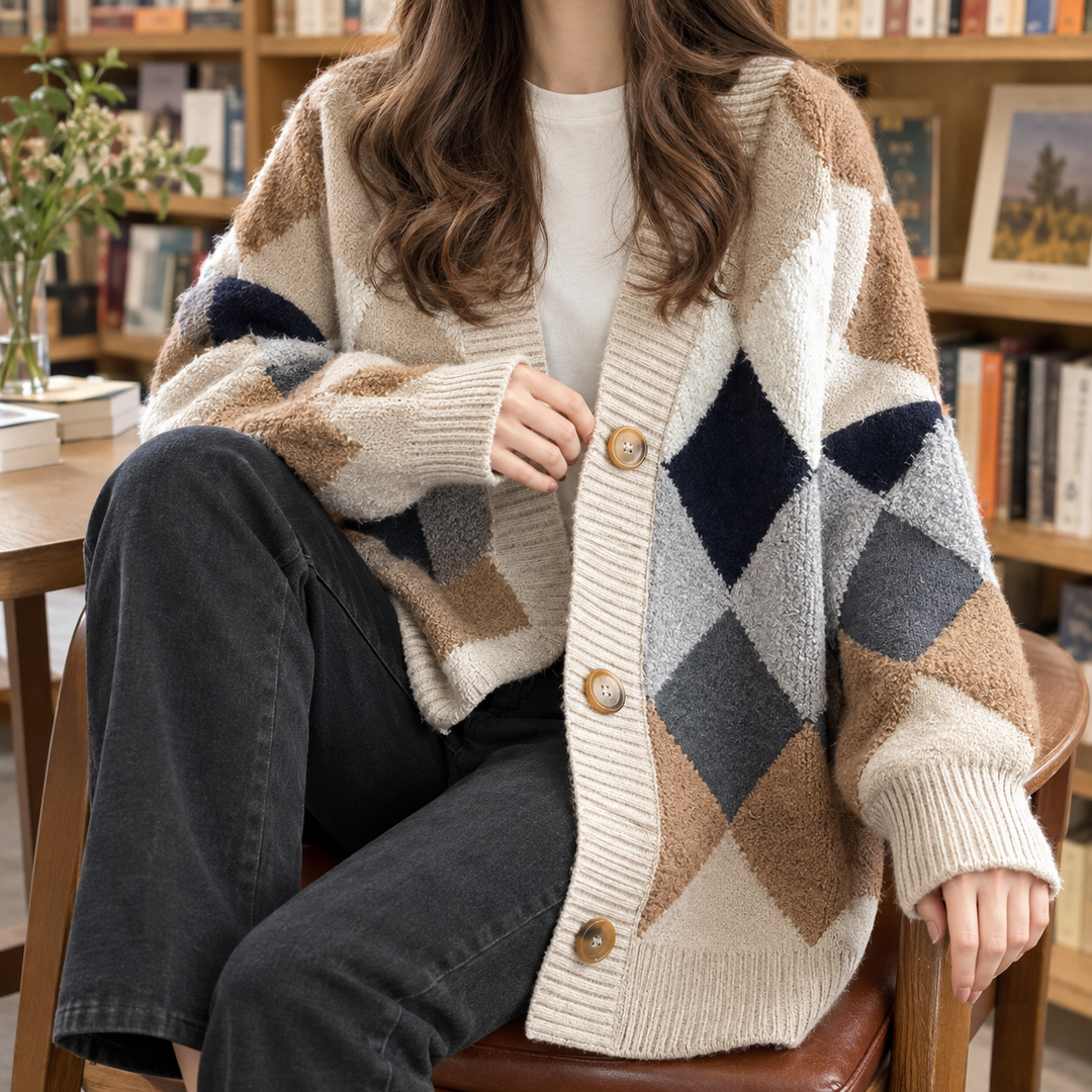 Clarisse Argyle Cardigan