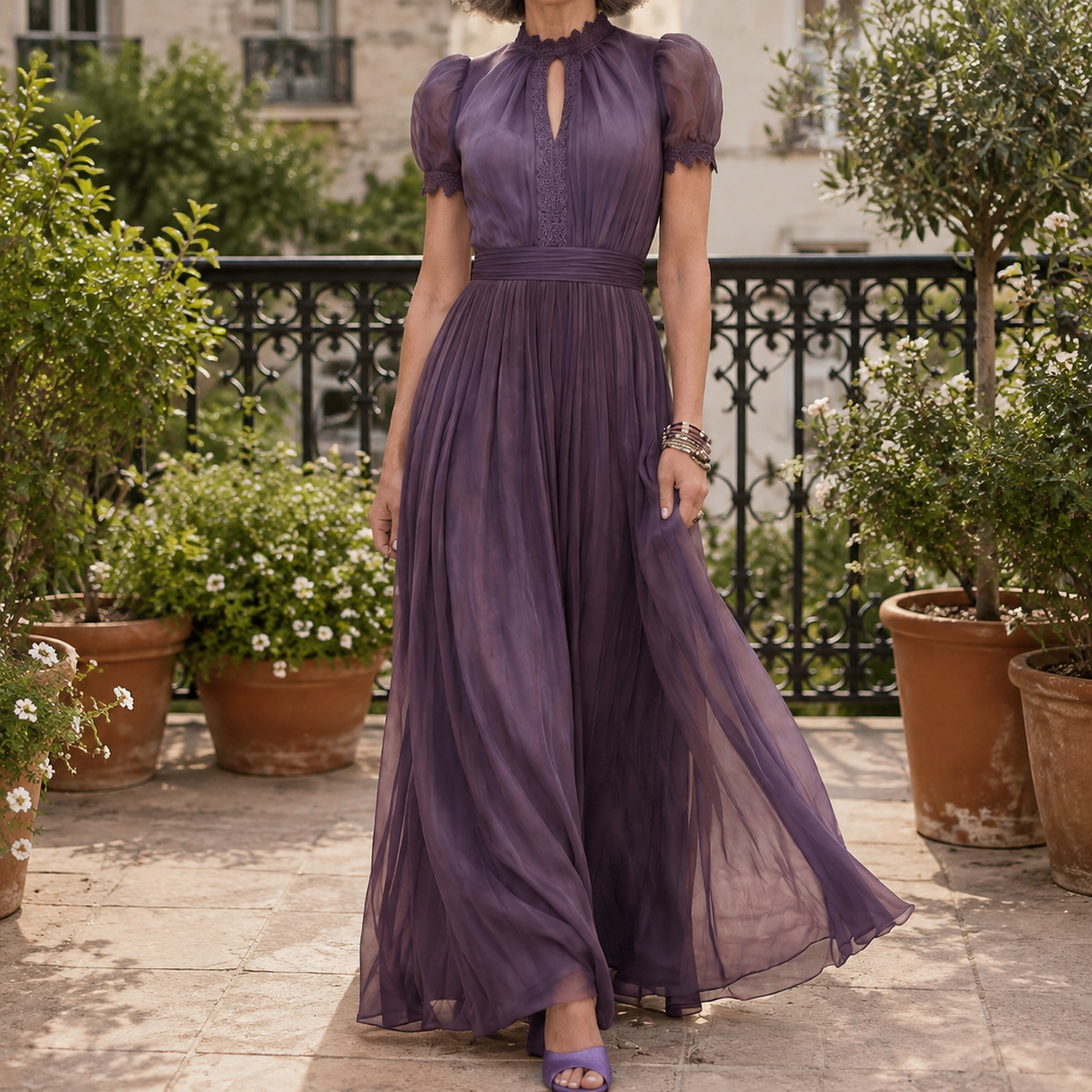Carmen Keyhole Maxi Dress