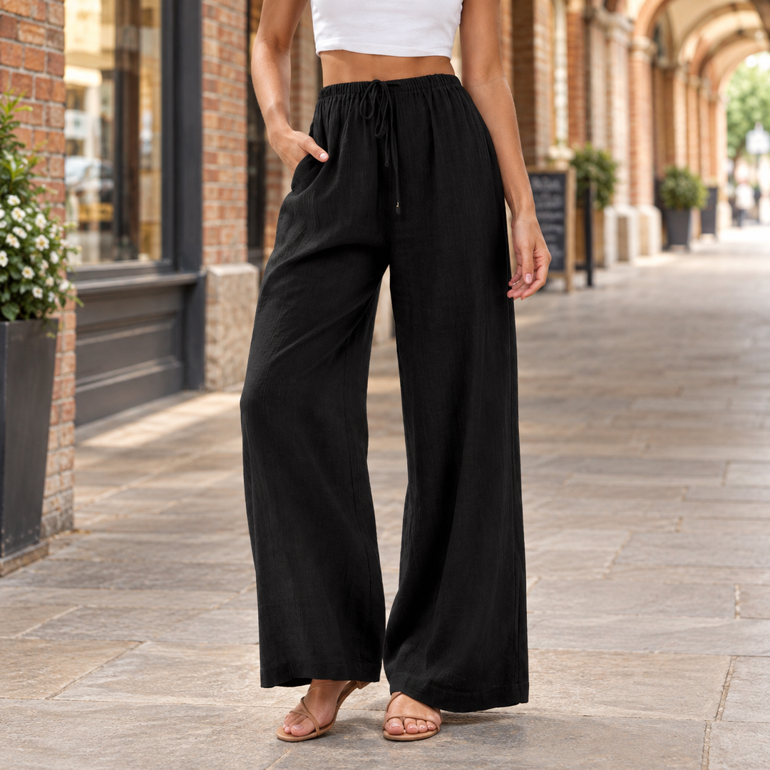 Yolande-Pearl Wide Leg Pants
