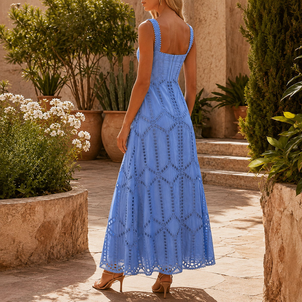 Amelie Eyelet Maxi Dress