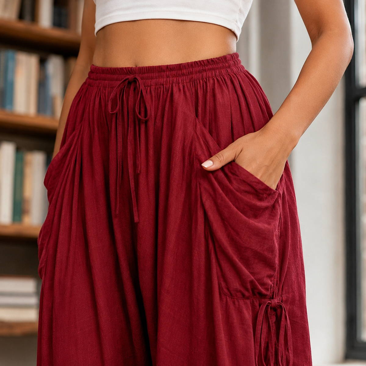 Caroline Ruched Harem Pants